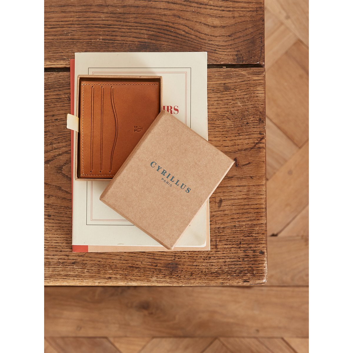Porte-cartes en cuir souple - Maroquinerie marron, CYRILLUS