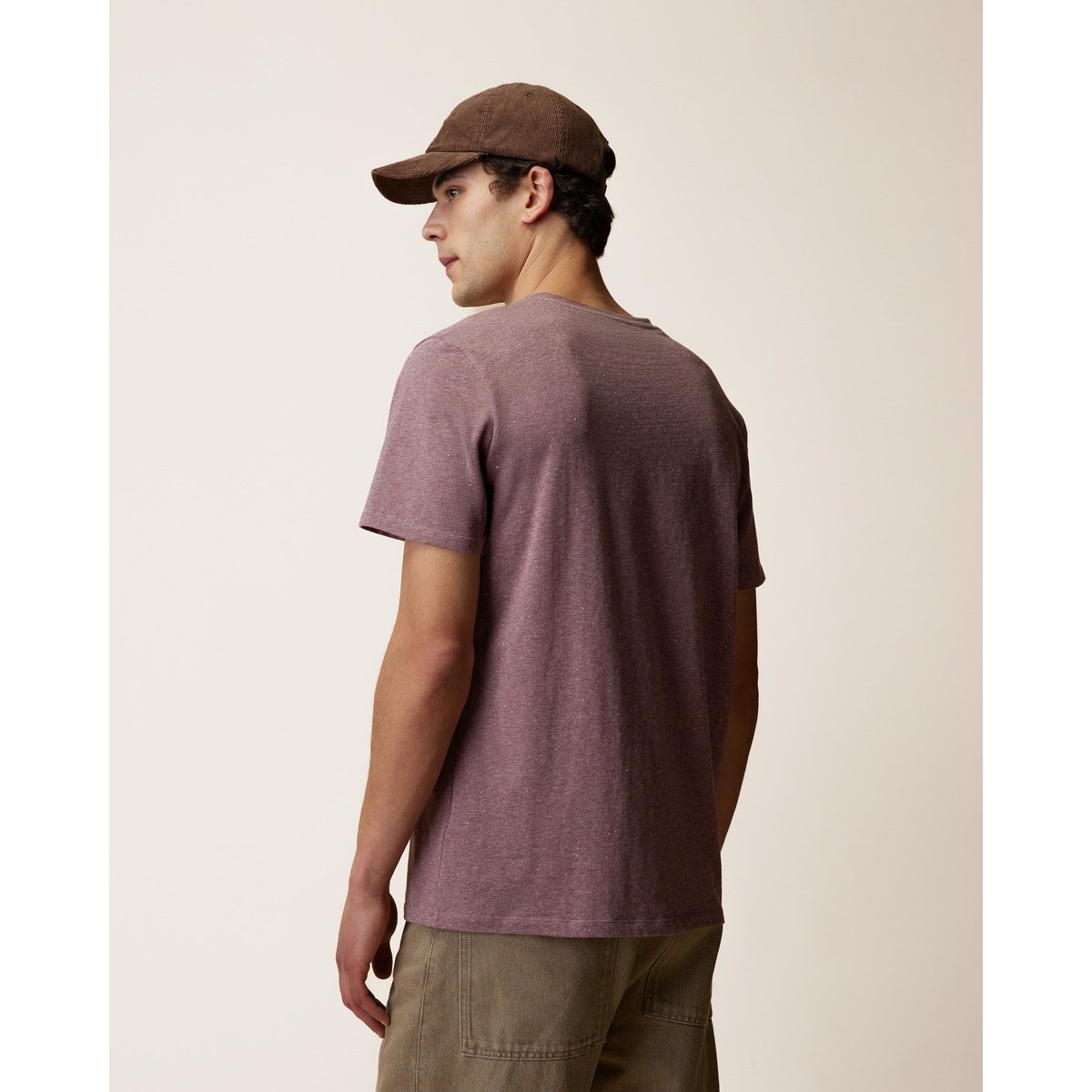 T-shirt en maille violet grisé, FAGUO