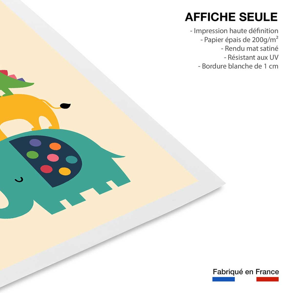 Affiche enfant totem des amis affiche seule, HEXOA
