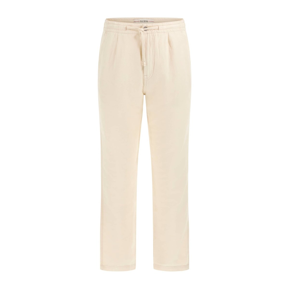 Pantalon Décontracté Lin Mélangé crème, GUESS