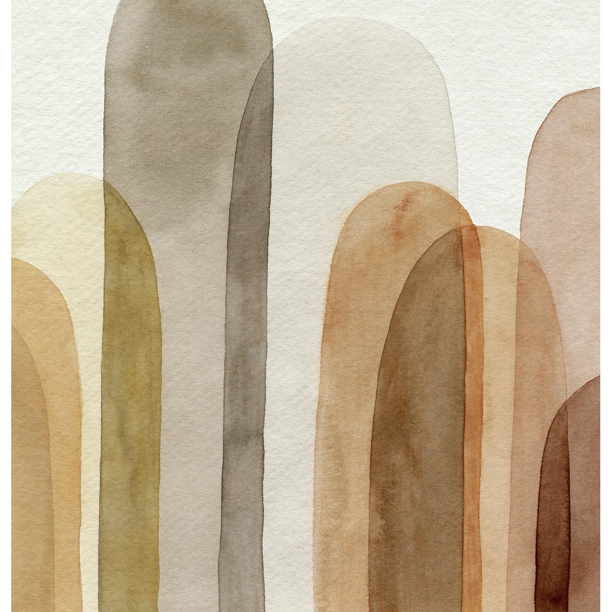 Papier peint graphique arches terracotta intissé, HEXOA