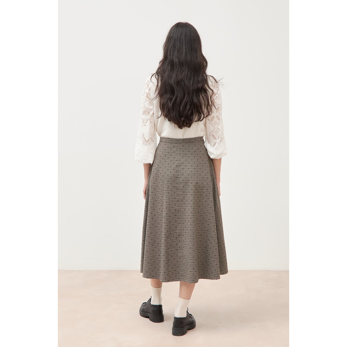 Jupe taille haute gris, BONOBO