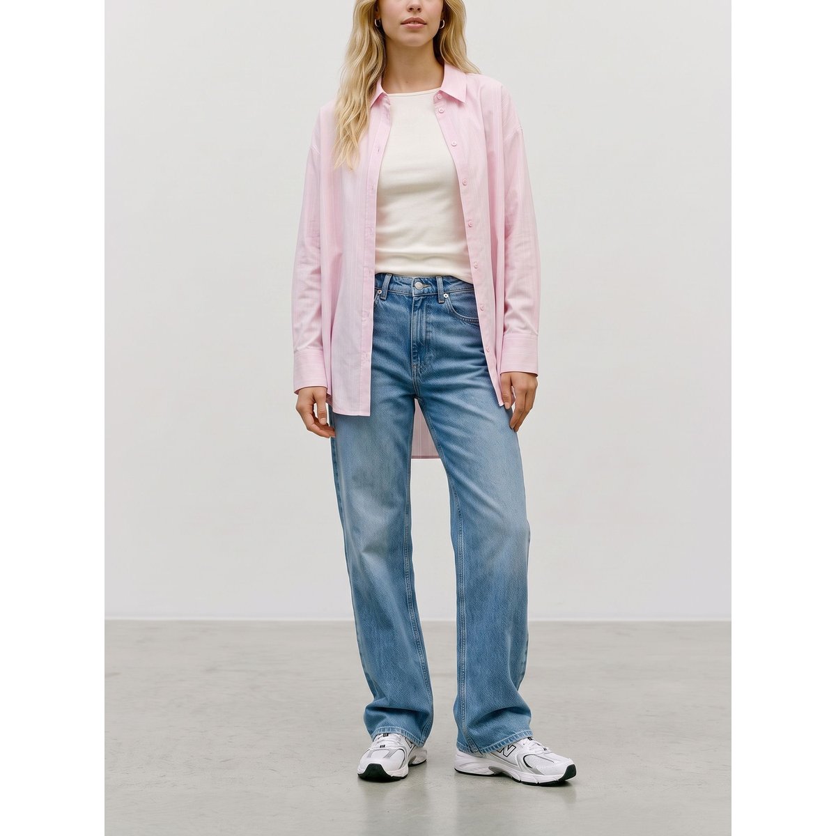 Jean À Coupe Large medium blue denim, VERO MODA