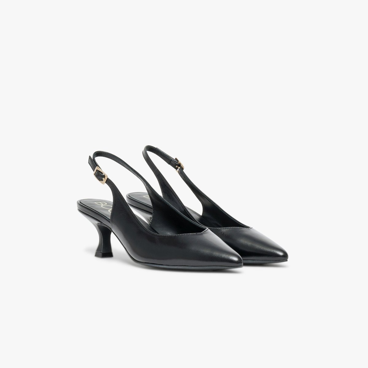 Escarpin en cuir DELIA noir, BOCAGE