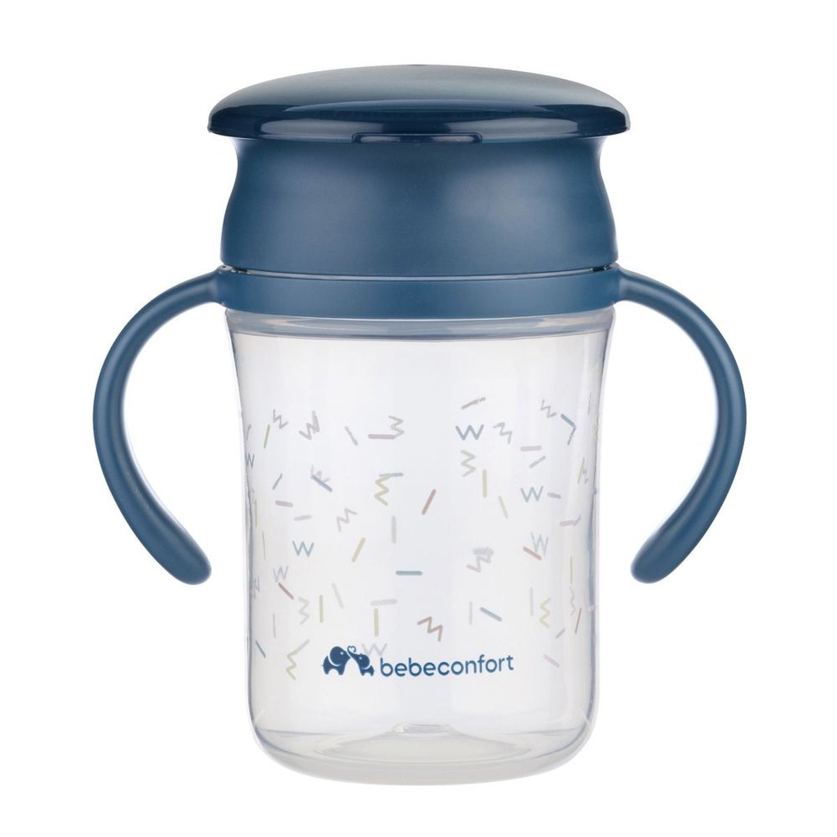Tasse d'apprentissage 360° - 240 ml Memphis - Bubbly blue couleur unique, BEBECONFORT