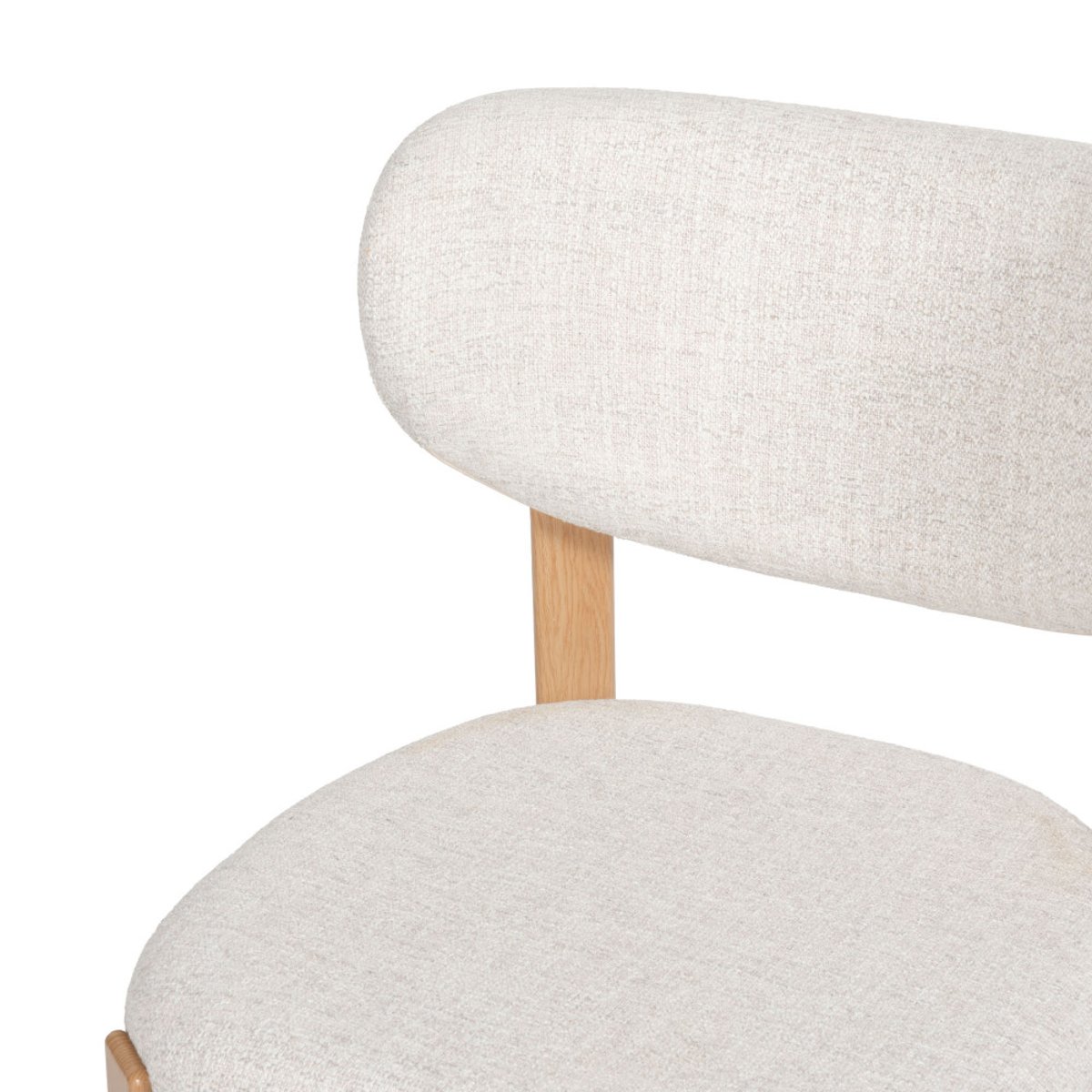 Chaise de salle à manger en tissu avec piètement finition chêne Dino (lot de 2) marron, AMADEUS