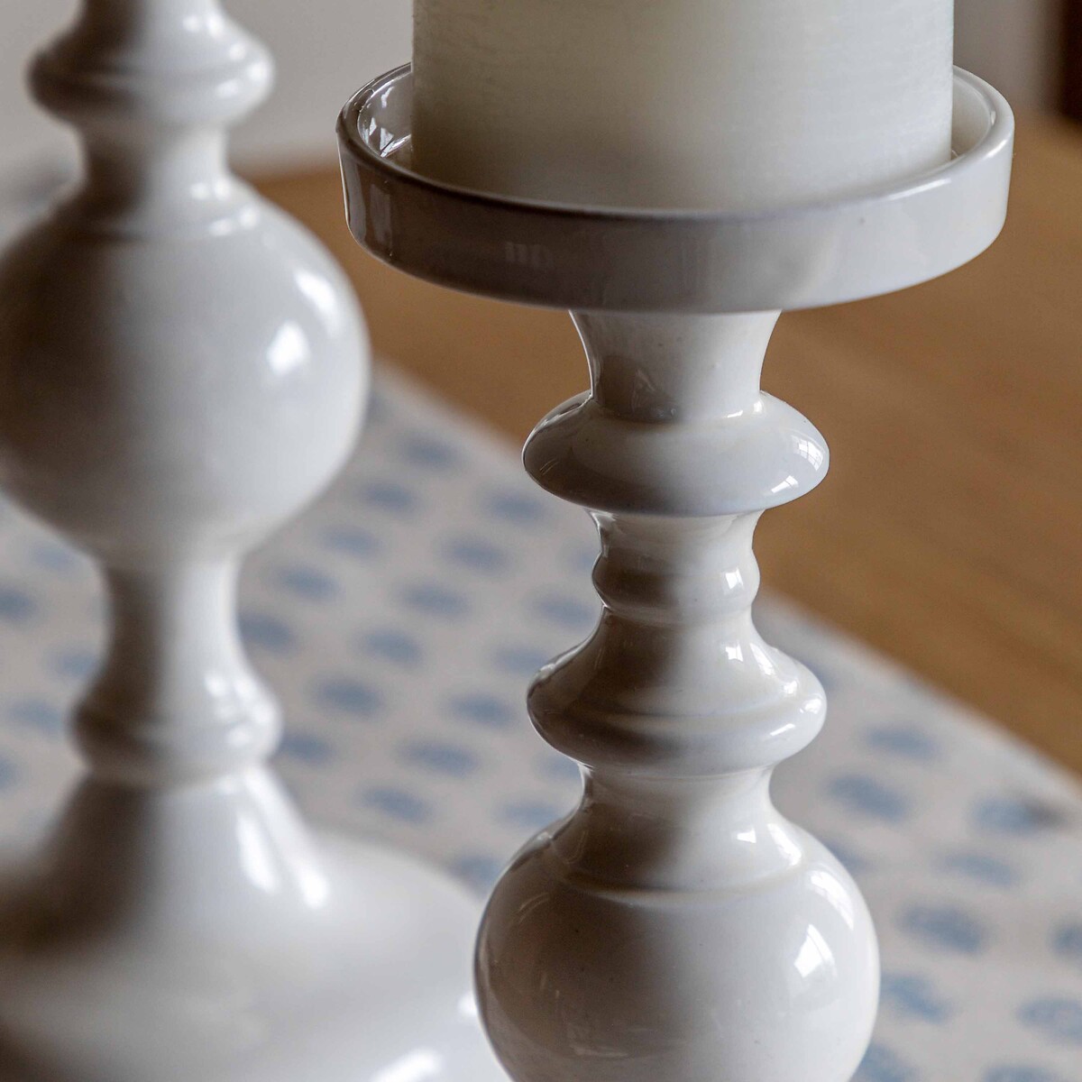 Set Of 2 Arezzo Candlesticks cream, ÉDITÉ