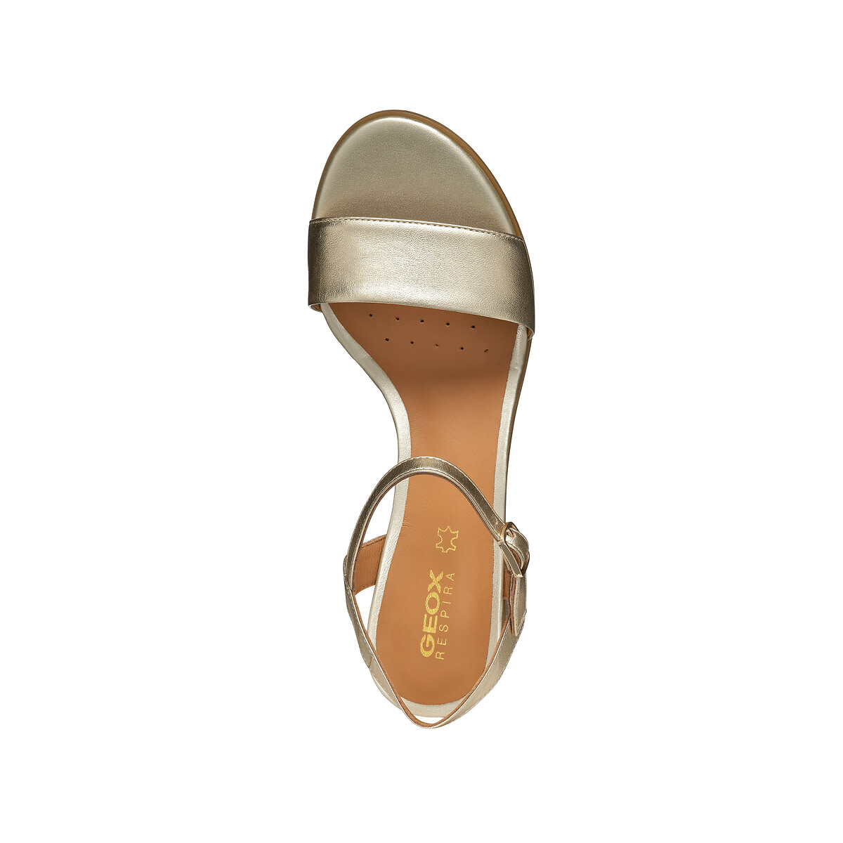Sandalen met hak Aurely goudkleur, GEOX