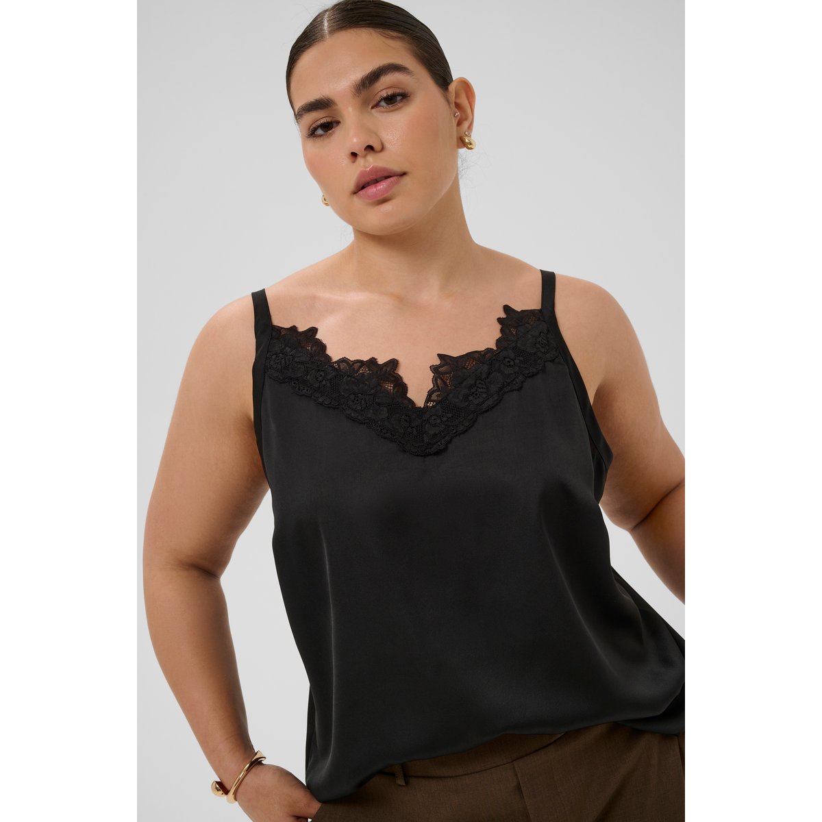 Blouse à manches courtes noir black, KAFFE CURVE