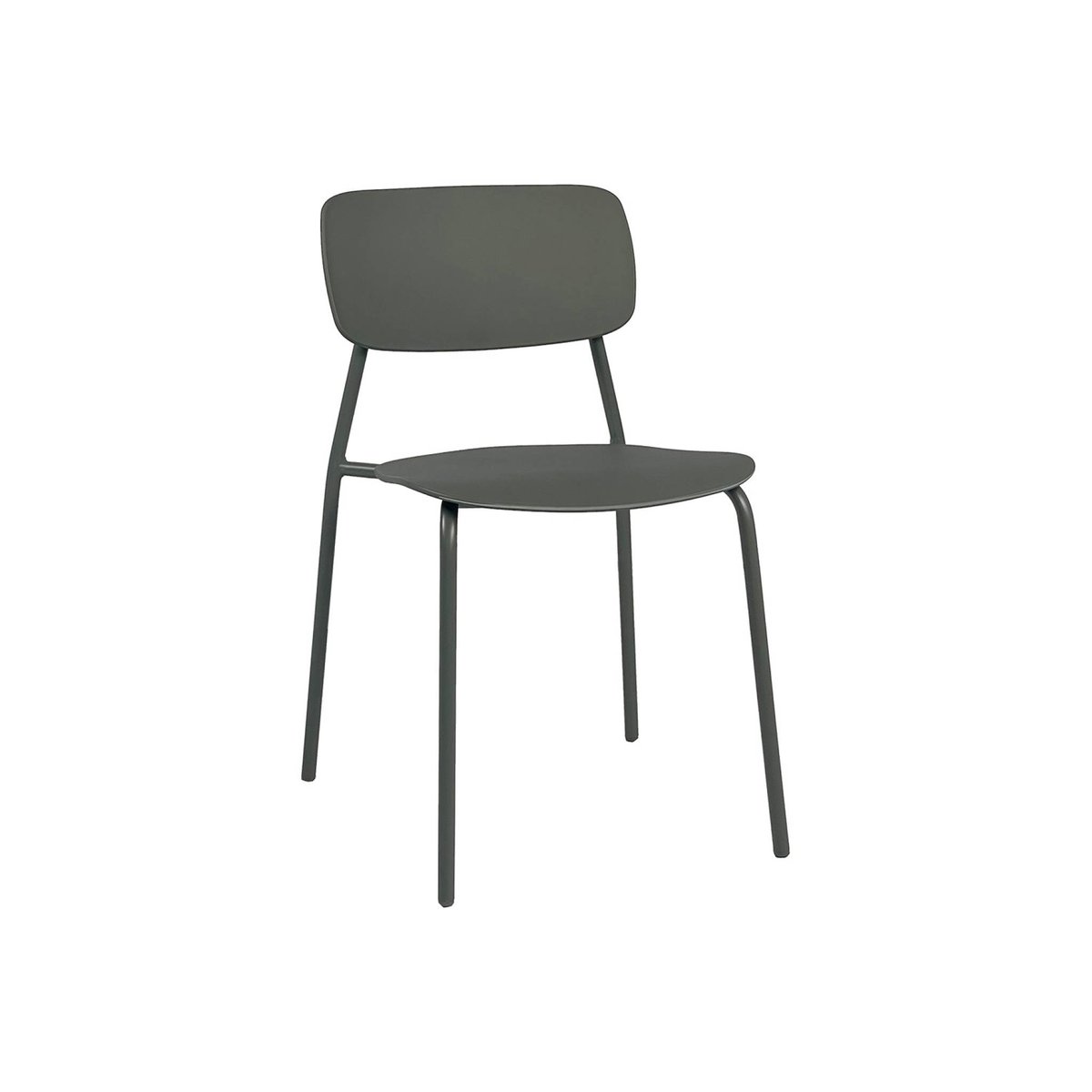 Table de jardin pliante métal + 6 assises AMÉLIA + LIVA anthracite, SWEEEK