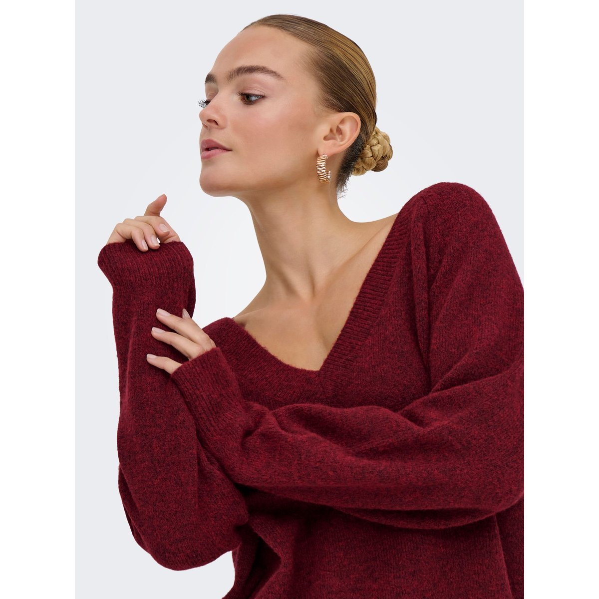 Pull En Maille cabernet, ONLY