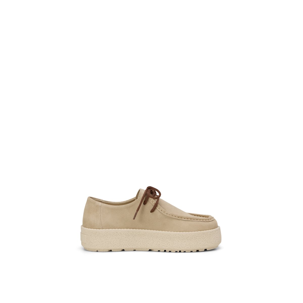 Lacets modèle Pia en cuir velours doux beige, MARC O'POLO