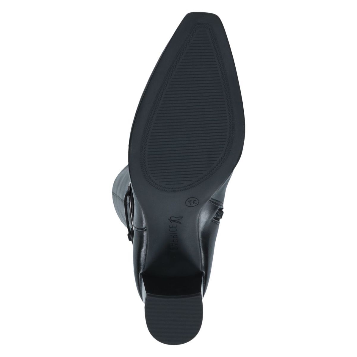 Bottine en cuir noir nappa, CAPRICE