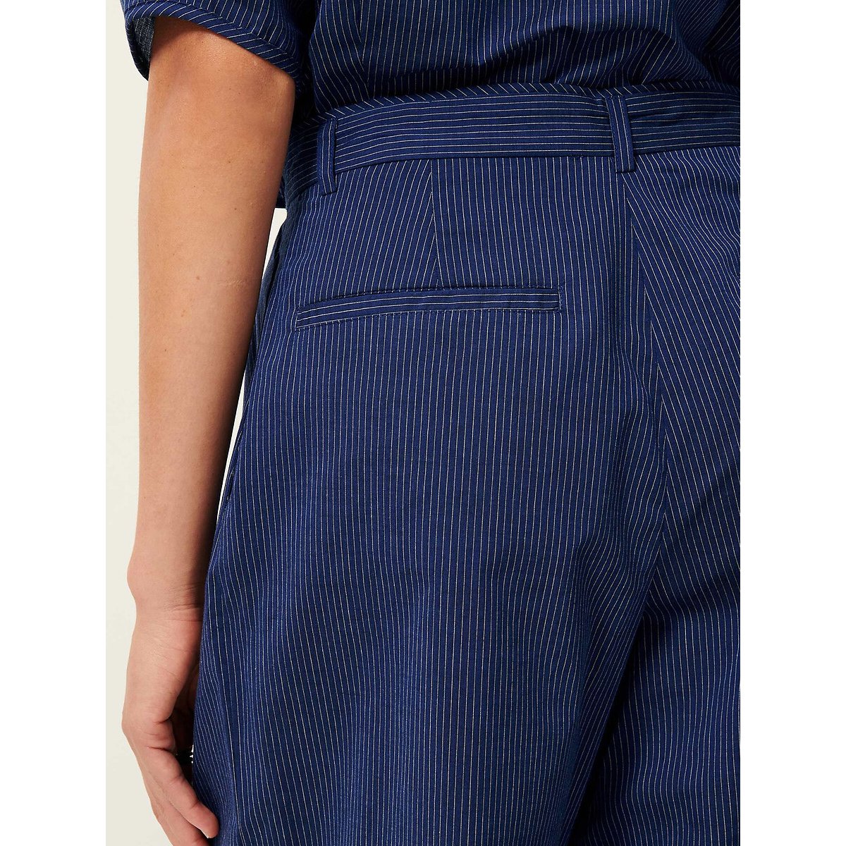 Pantalon large à fines rayures, PROVENCIA bleu rayé, SESSUN