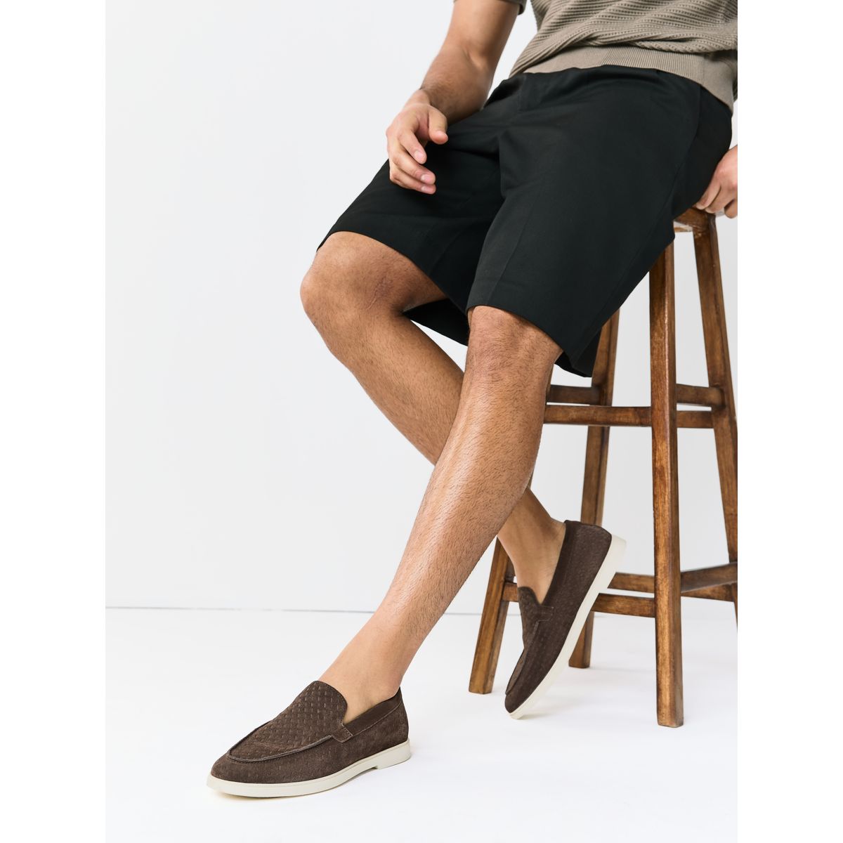 Mocassins en daim marron, NEXT