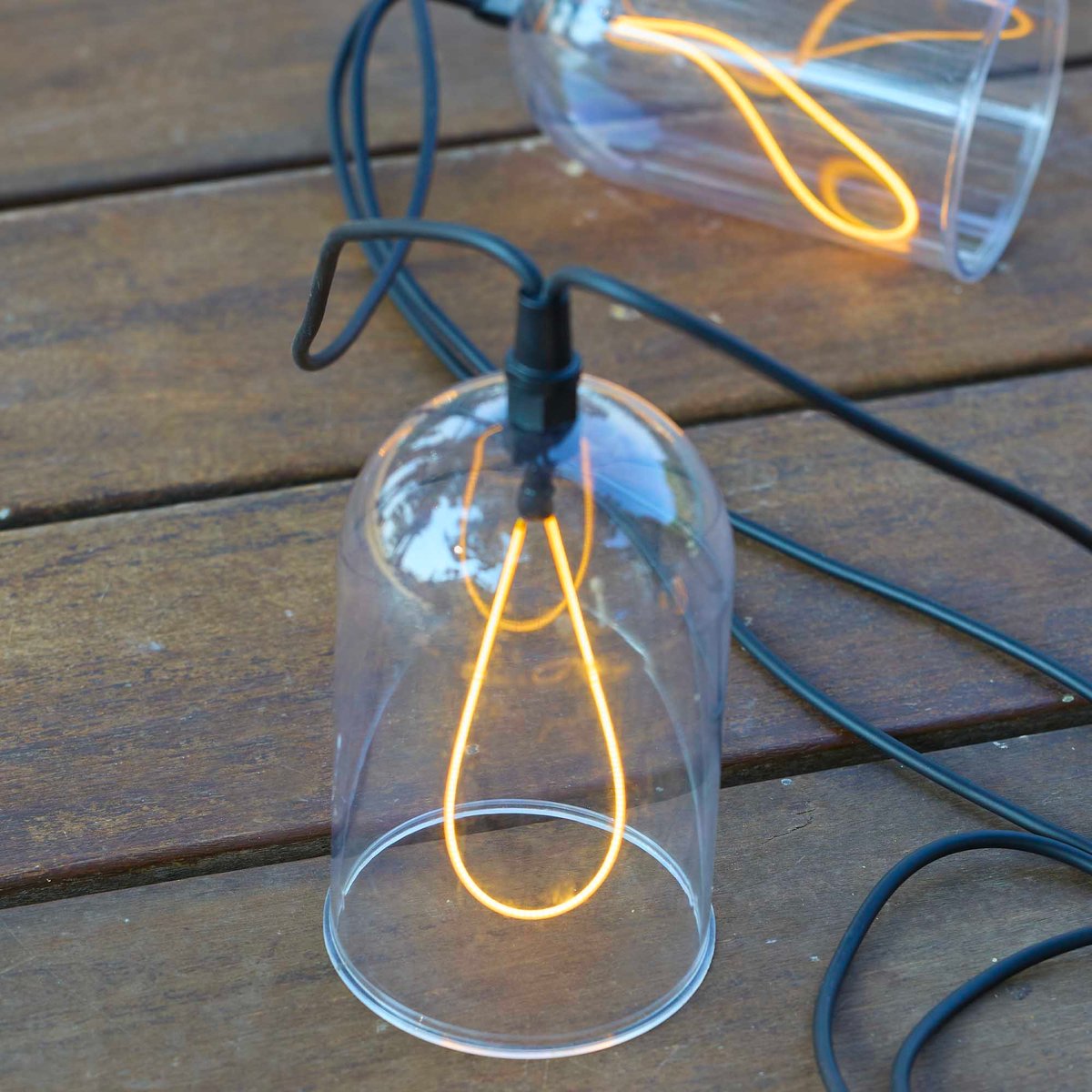 Guirlande à cloche filament GLOW transparent, LUMISKY