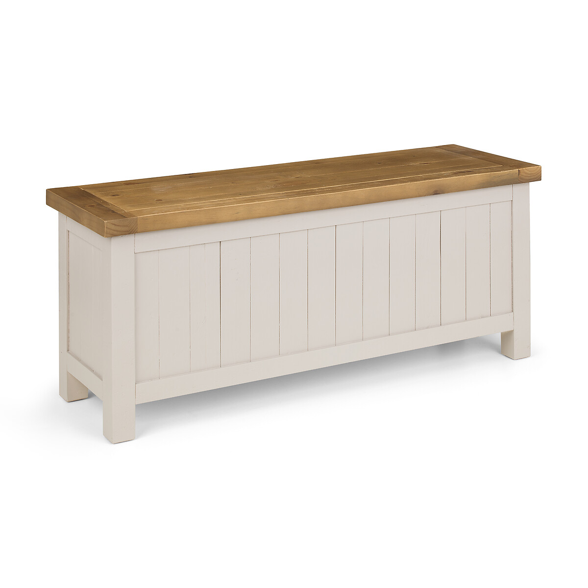 Shenandoah Reclaimed Pine Storage Dining Bench light greige, SO'HOME