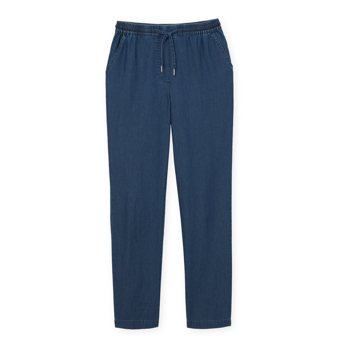 Pantalon élastiqué chambray chambray bleu, DAXON
