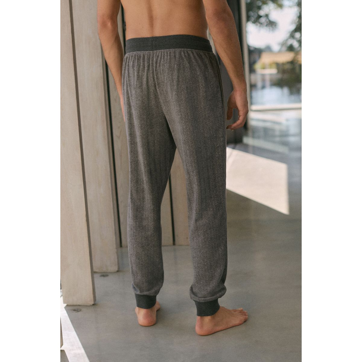 Pyjama thermique à ourlets élastiques gris, NEXT