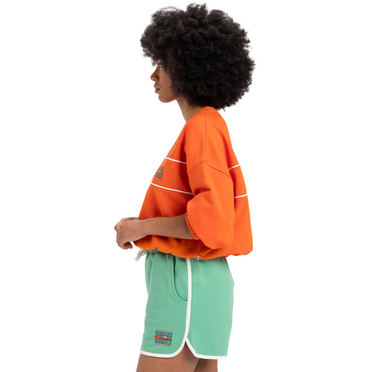 Short à taille élastique SCALLOP vert green spruce, QUIKSILVER