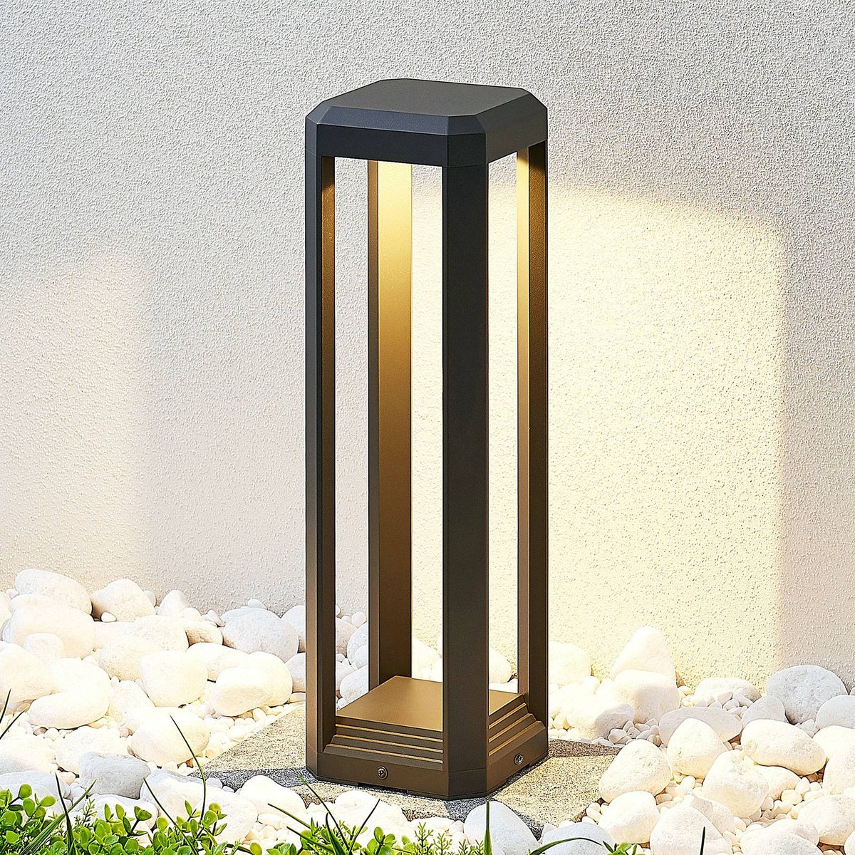 Luminaire extérieur en aluminium moderneLED anthracite, LUCANDE