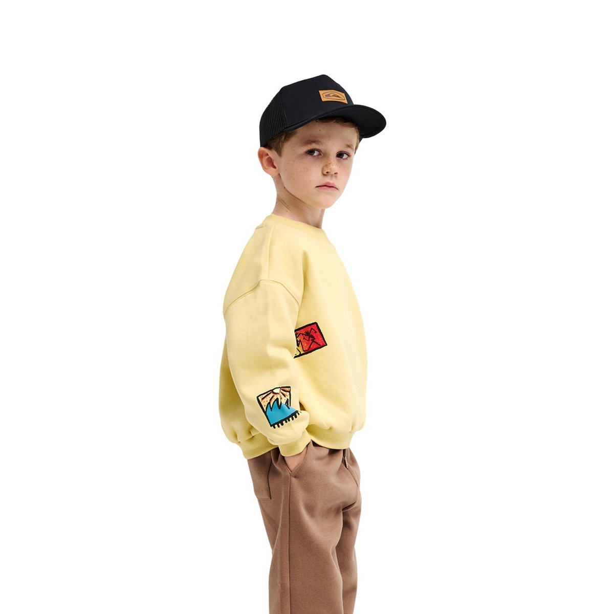 Sweat HIPPIE JUMP jaune straw, QUIKSILVER