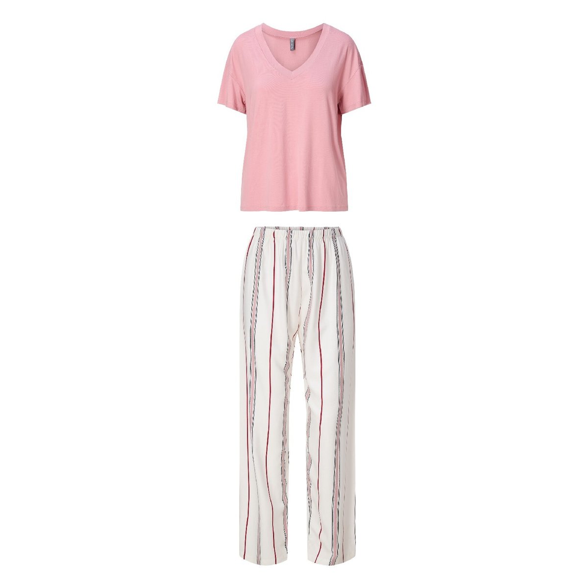 Top & Pantalon rose/imprimer, LINGADORE
