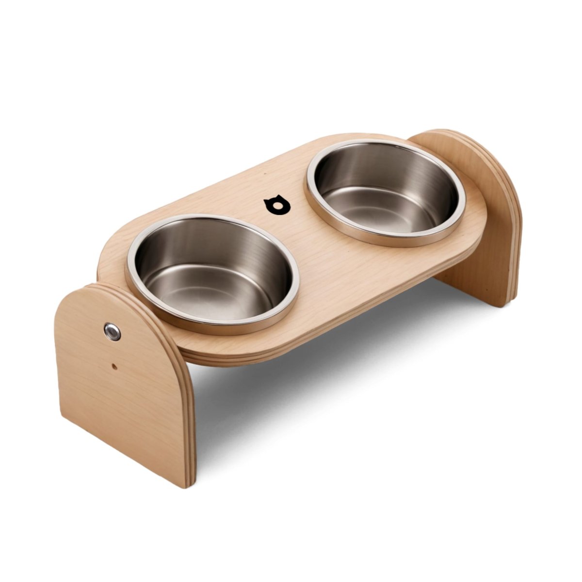 Gamelle double surélevée pour chat et chien Almo Dinner beige, MAMAPETZ