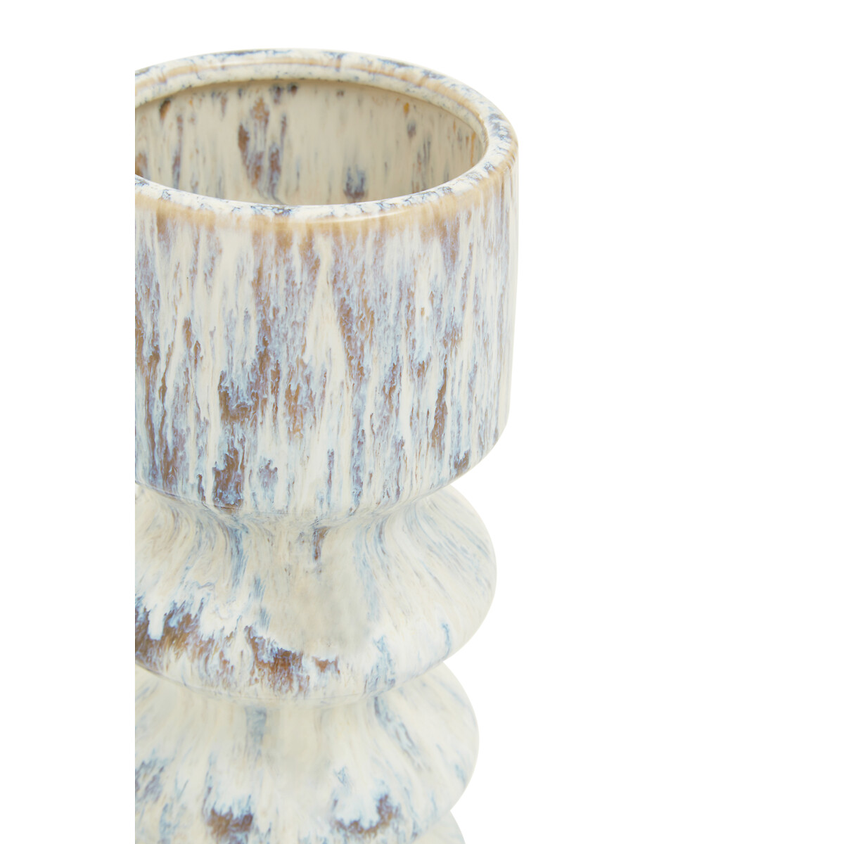 30cm Beige Speckled Contemporary Stone Vase beige, ÉDITÉ