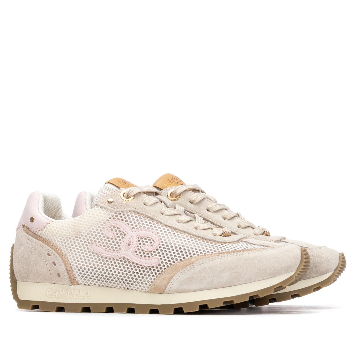 Baskets Plaine Décontractée Lacets beige, CARMELA