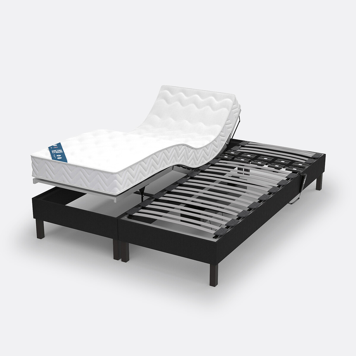Matelas de relaxation mousse HR 50kg/m3, soutien ferme, accueil mémoire de forme blanc, LA REDOUTE INTERIEURS