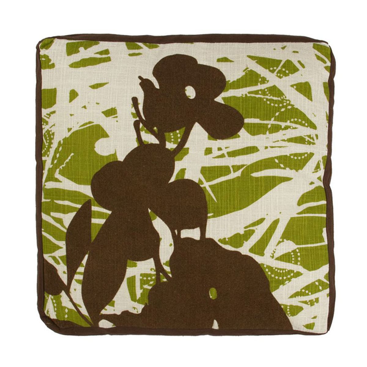 Coussin en coton motifs bambous x6BAMBOU vert, THE DECO FACTORY