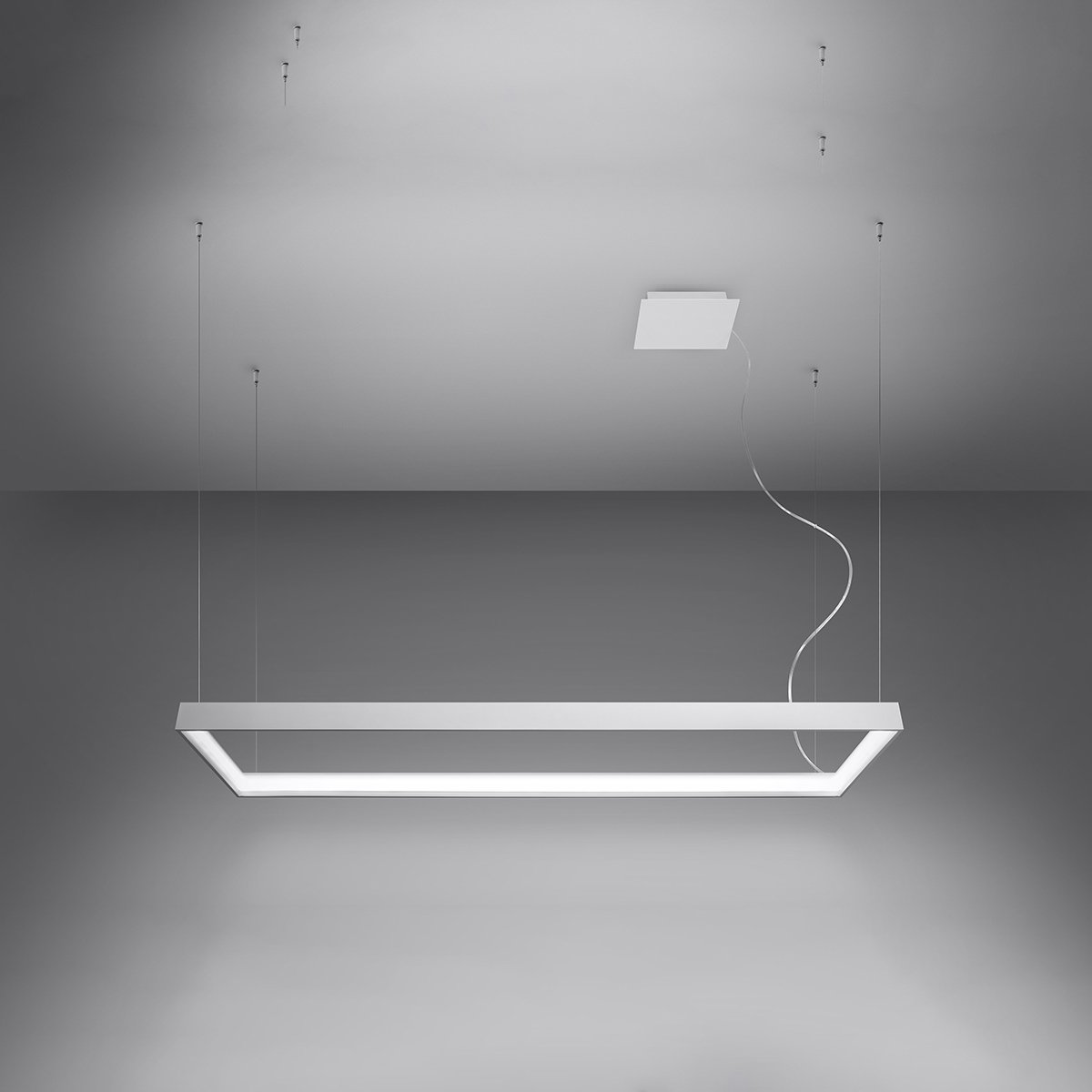 Lustre Aluminium Blanc LED 1 Tuula blanc, EDEN