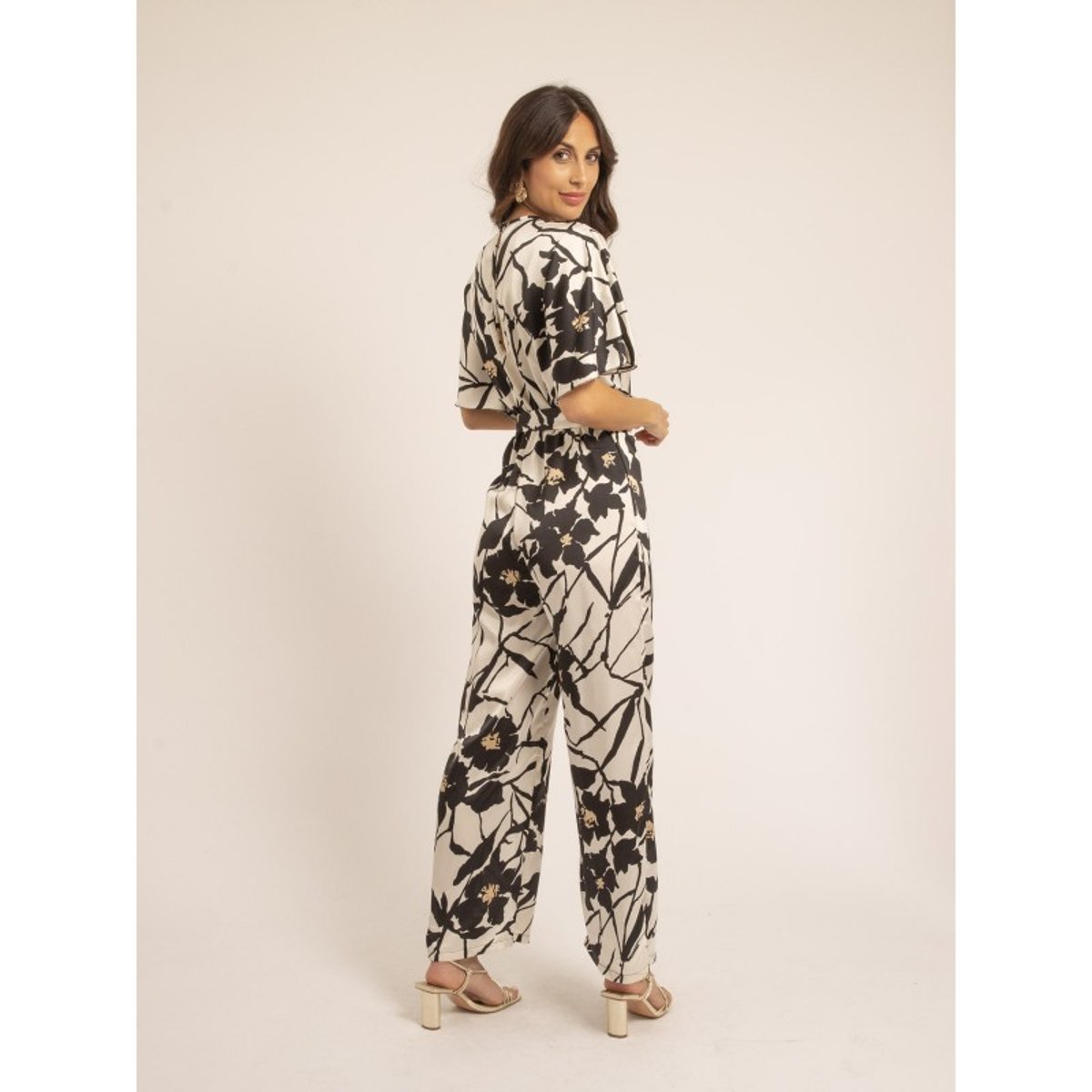Combi Pantalon Motifs Elga ecru, DONA LISA