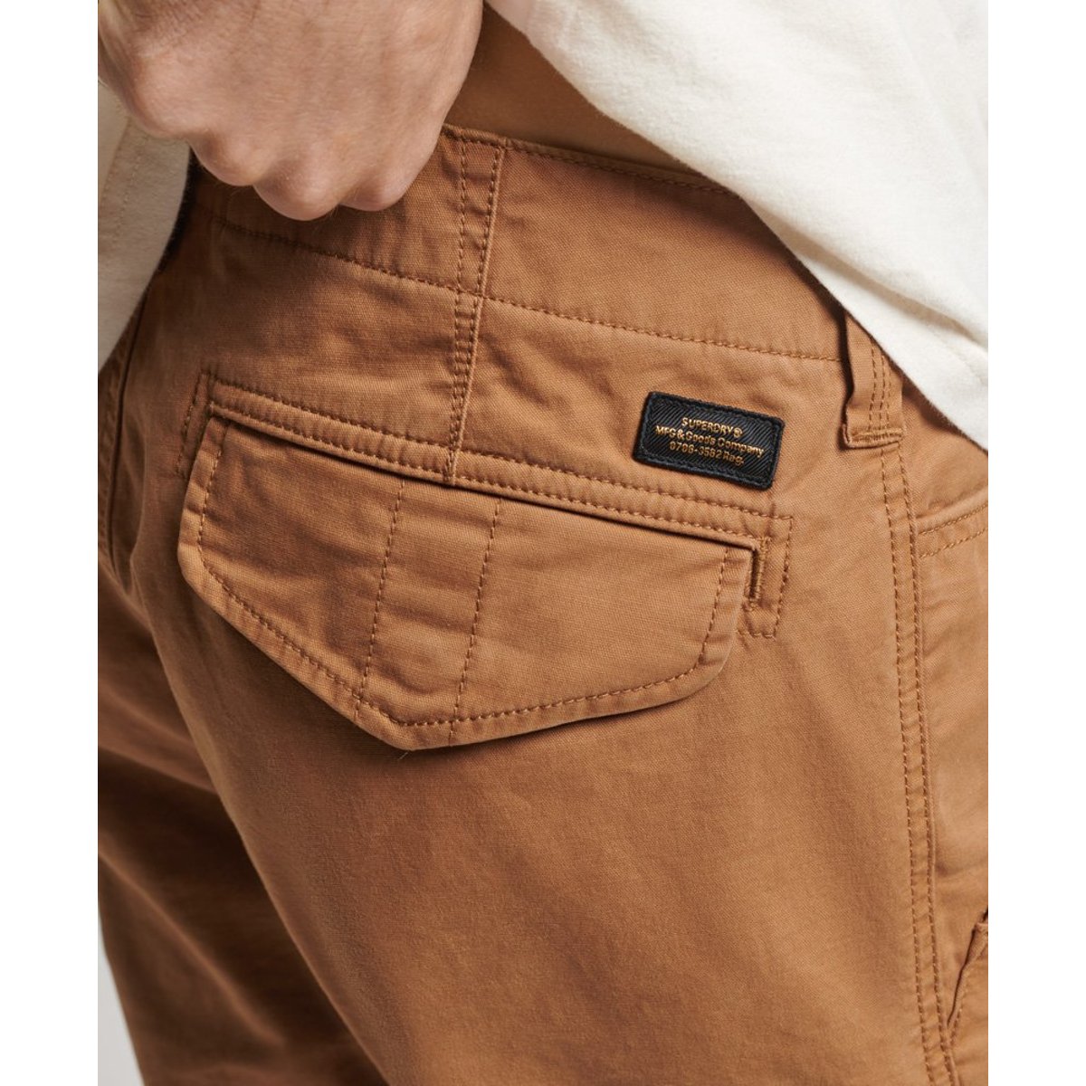 Short Cargo Organic Coupe Décontractée marron denim co tobacco, SUPERDRY