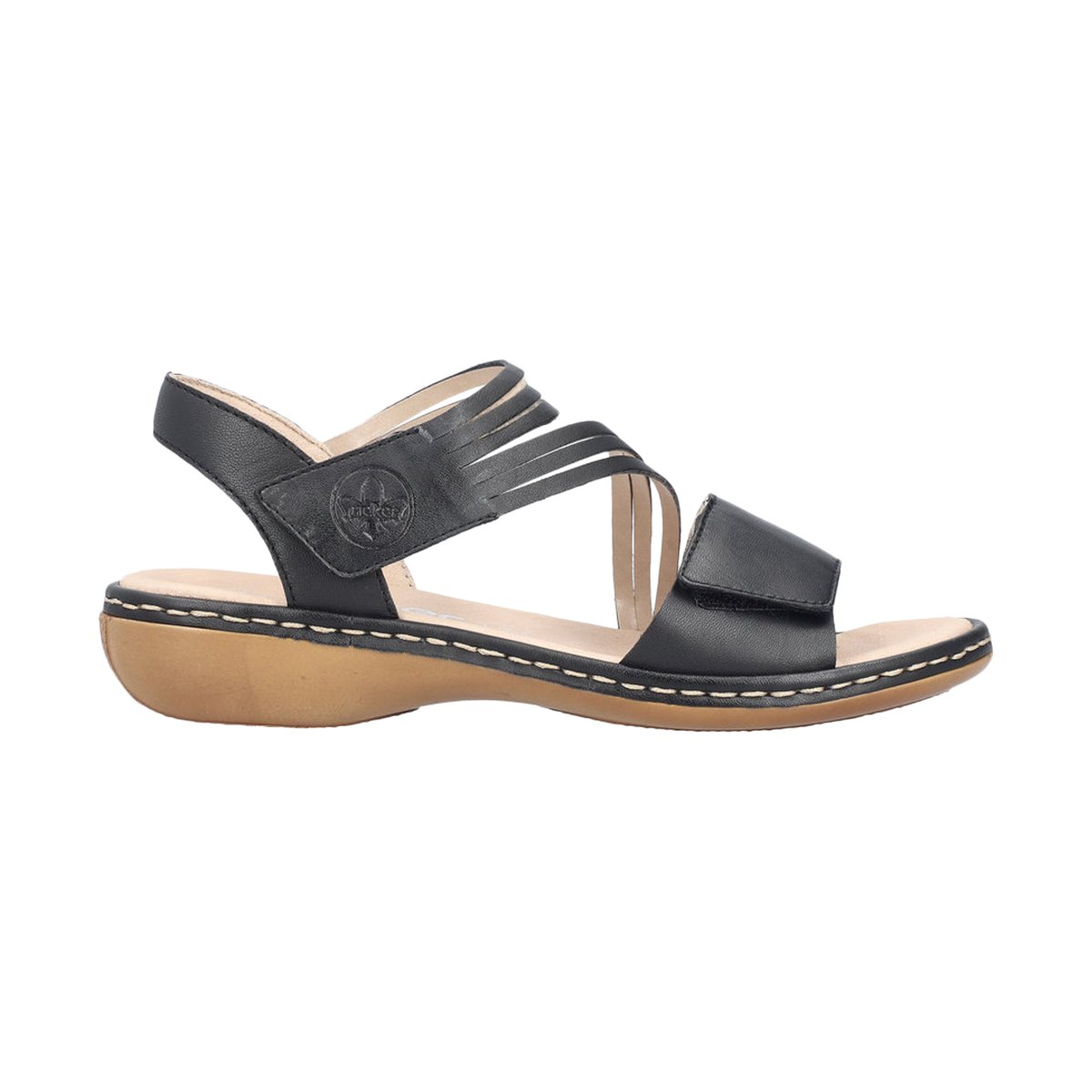 Sandales Cuir Lugano noir, RIEKER