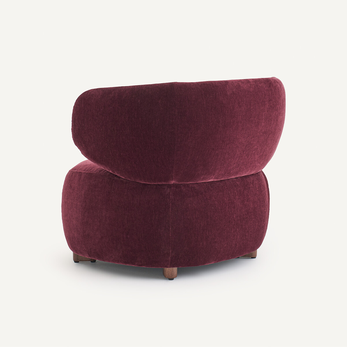 Fauteuil en velours, MODALIE, design Emmanuel Gallina rouge bordeaux, AM.PM X EMMANUEL GALLINA