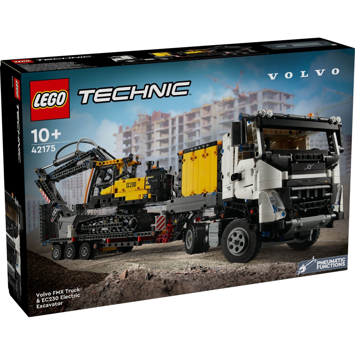 LEGO Technic - Camion Volvo FMX et Pelleteuse Électrique EC230 (42175) à Construire multicolore, LEGO