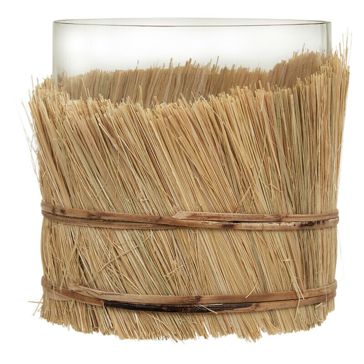 Small Raffia Candle Holder in Natural natural, ÉDITÉ