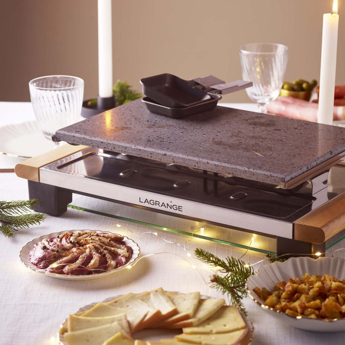 Raclette pierre elégance bois clair à poser couleur unique, LAGRANGE
