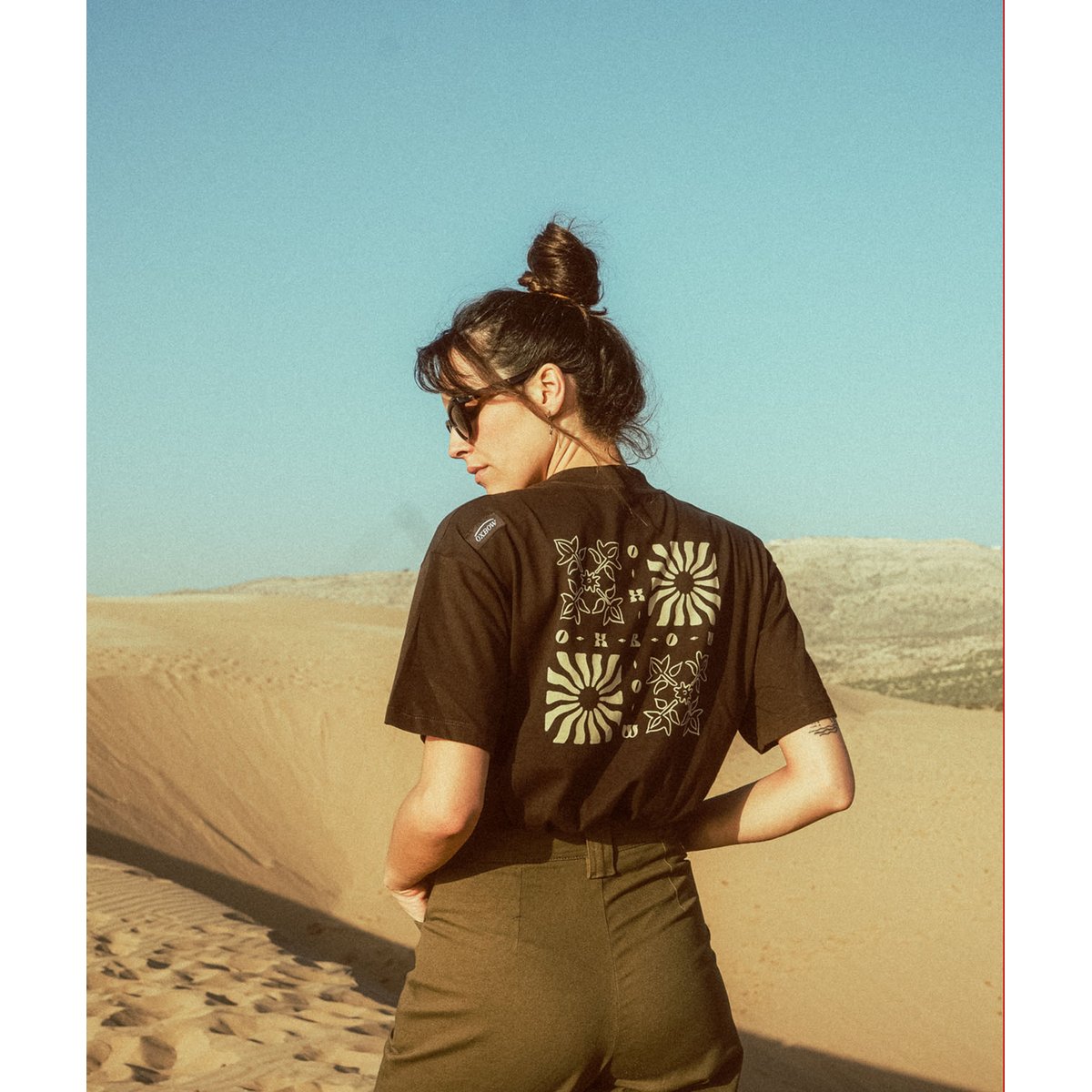 Tee-shirt printé poitrine et dos ASY dark brown, OXBOW