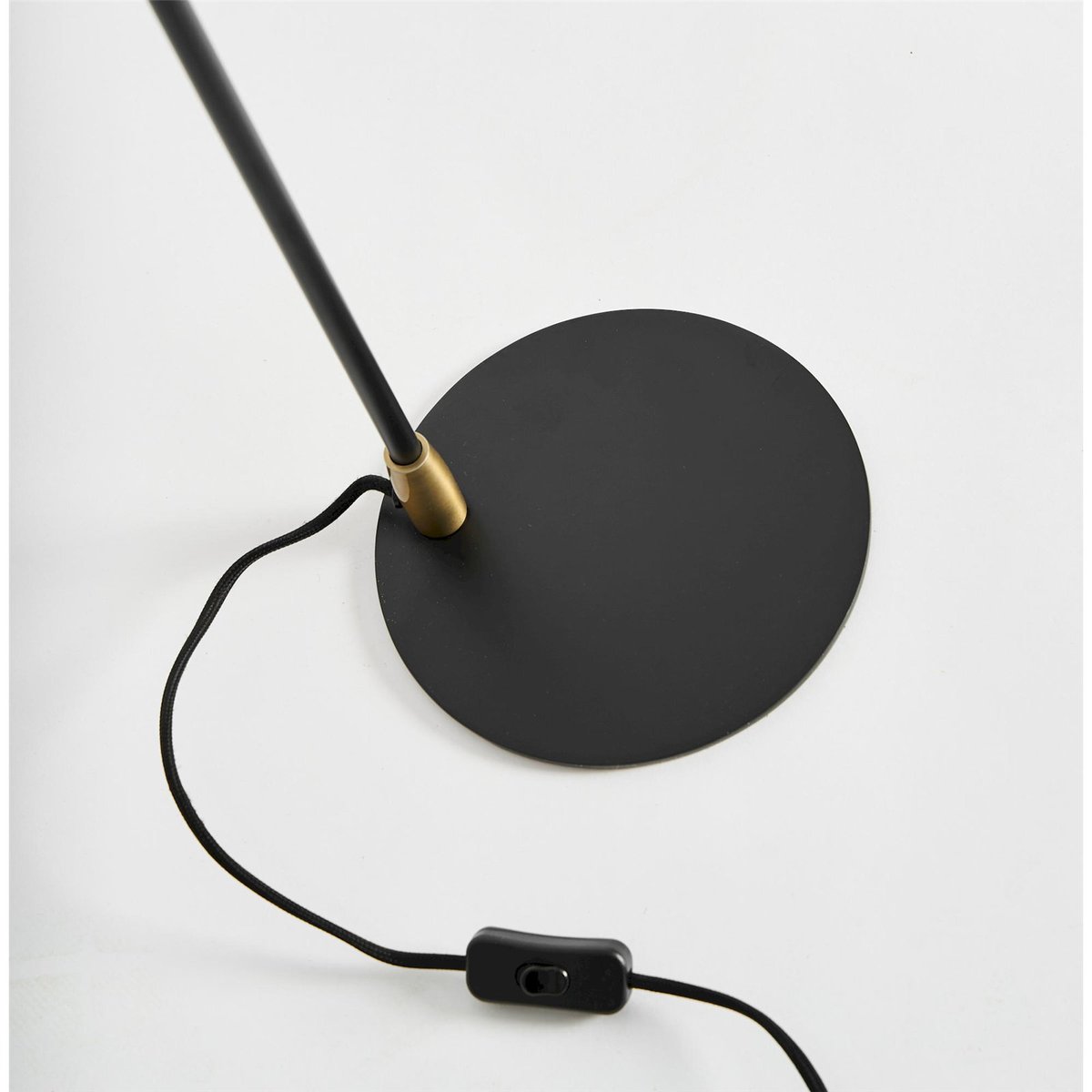 Lampe à poser art déco en fer noir et doré, RECOLLECTION