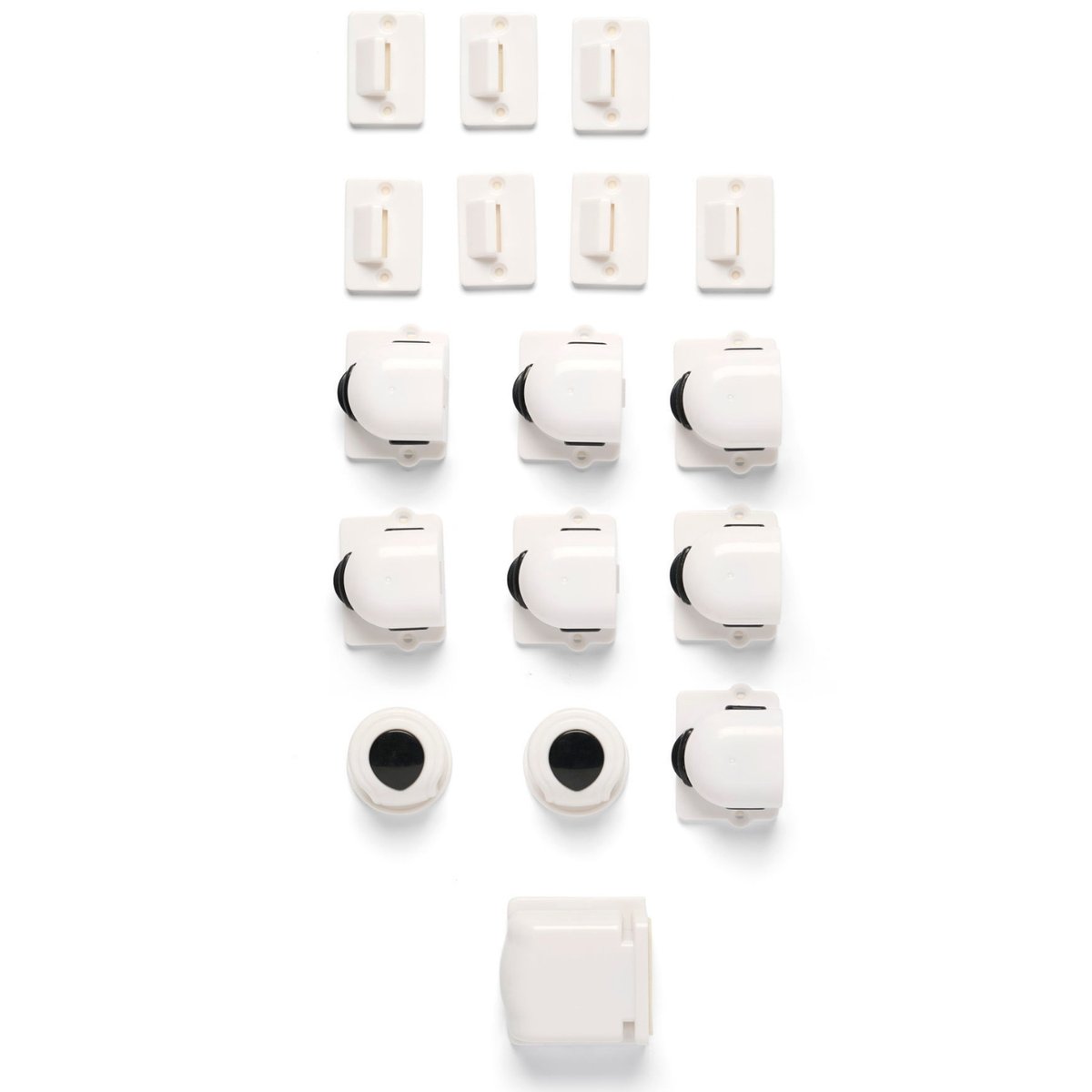 Cadenas magnétiques de sécurité (8 verrous + 2 Clefs) blanc, DOOKY