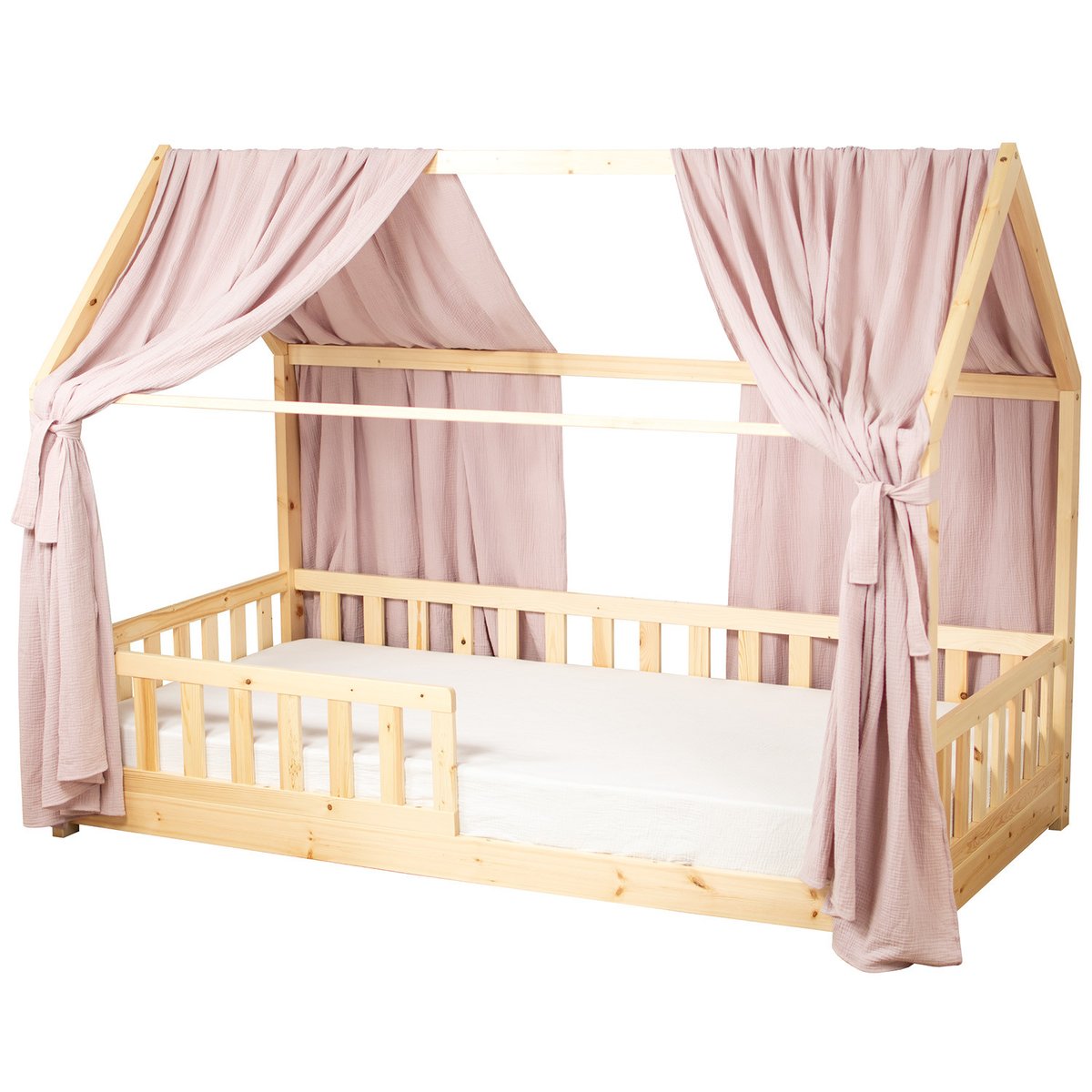 Set de Double Ciel de Lit cabane JEANNE rose, SEVIRA KIDS