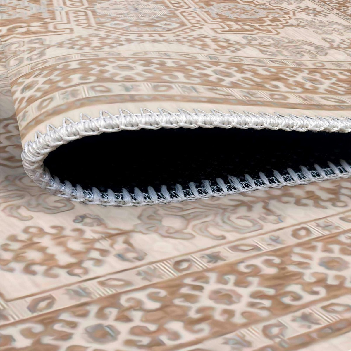 Tapis de salon décor oriental ISTANBUL marron, PIER IMPORT