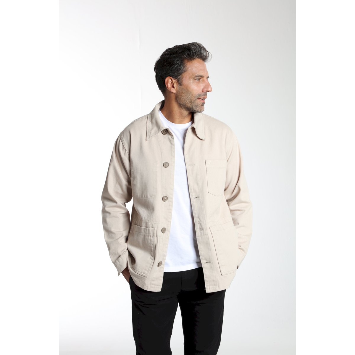 Veste en coton regular JULES beige, GENTLEMAN FARMER