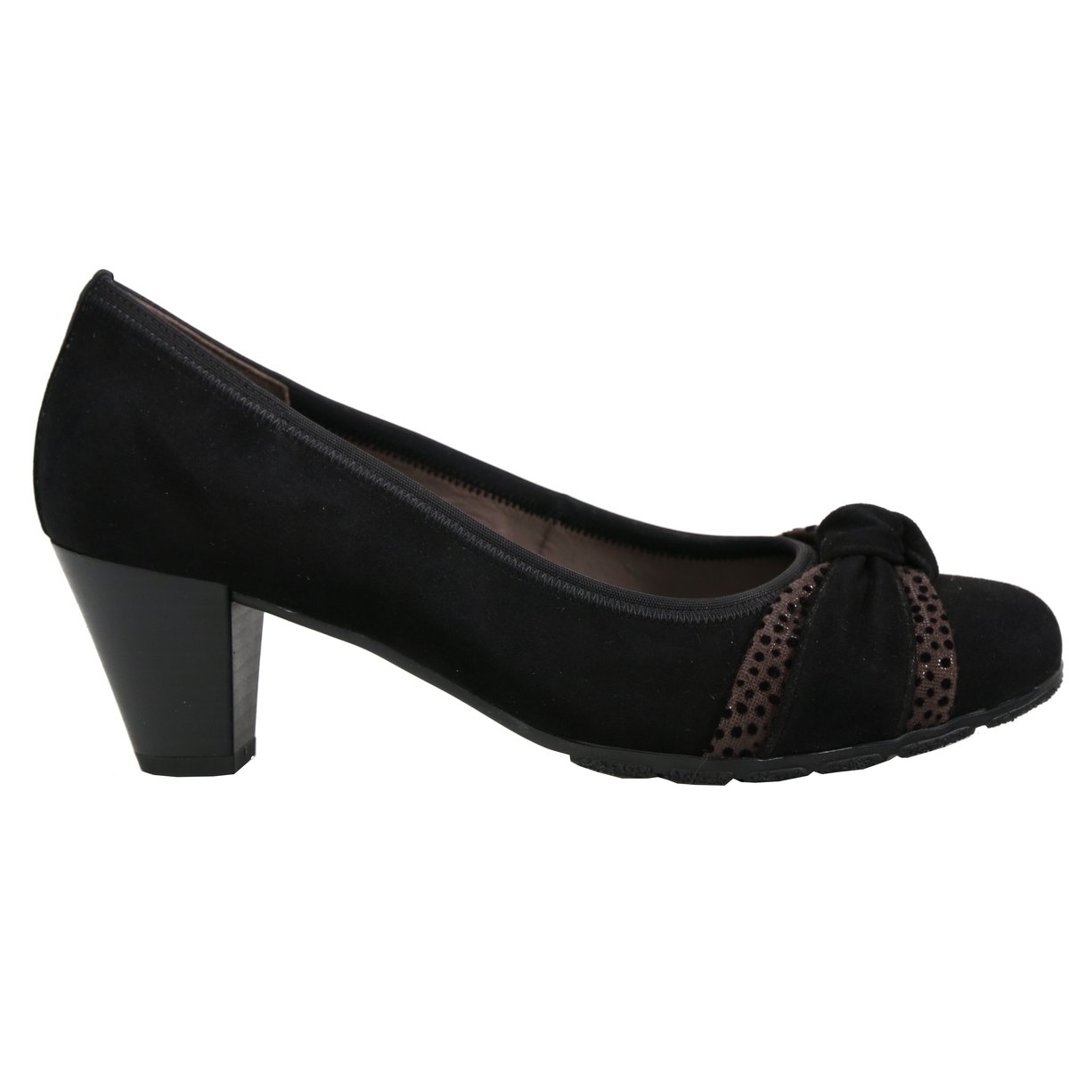 Escarpins en cuir noir, GABOR