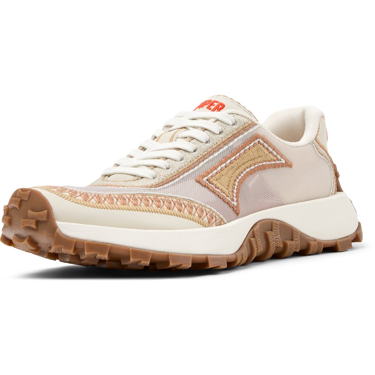 Baskets Drift Trail Twins Cuir beige clair, CAMPER