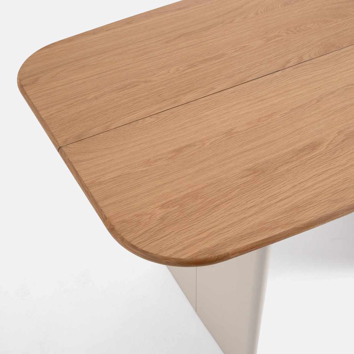 Mesa consola en dos materiales, de 2 a 4 comensales, Piana color roble/blanco, LA REDOUTE INTERIEURS