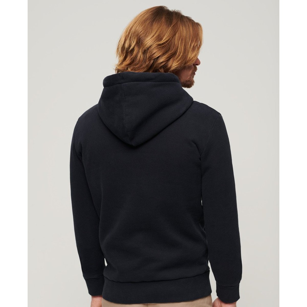 Sweat à capuche Tokyo Vintage Logo bleu marine, SUPERDRY